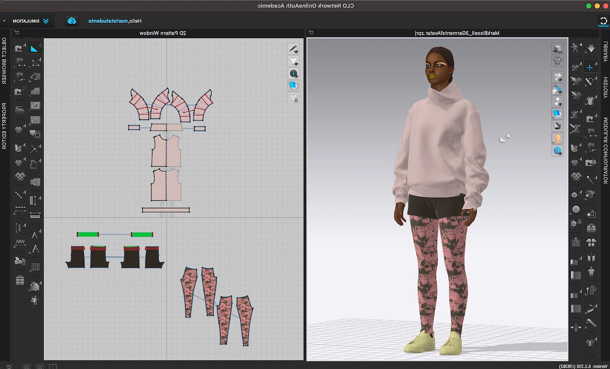 Image of digital fashion software, CLO